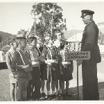 Cover image for Photograph - Tasmanian Road Safety Office at New Norfolk - children at crossing