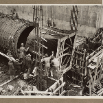 Cover image for Photograph - Construction of the Clark dam including the village