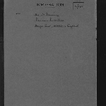 Cover image for M1158 W. Fleming, England [prospective settlement enquiry]