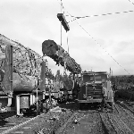 Cover image for Photograph - Florentine yard, west of Maydena, logging operations, loading train carriages