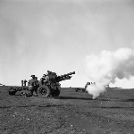 Cover image for Photograph - Howitzer 25 lbs firing