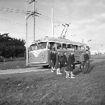 Cover image for Photograph - G.V. Brooks Community School, students from bus
