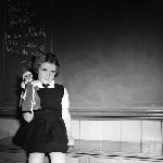 Cover image for Photograph - Puppetry for Schools, a student demonstrates