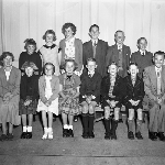 Cover image for Photograph - "Wirksworth", Bellerive, Irish Town School students with teacher
