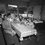 Cover image for Photograph - Bronte Park School, Physical Education camp, children at lunch