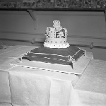 Cover image for Photograph - Domestic Science School, decorated cake in the form of a crown