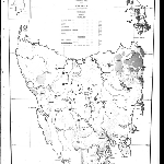 Cover image for Photograph - Map of Tasmania showing geological survey in 1945 (copy)