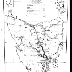 Cover image for Photograph - Map of Tasmania showing the distribution of Water and Electricity resources in 1945 (copy)
