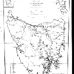 Cover image for Photograph - Map of Tasmania showing the distribution of Road and Rail Transport facilities in 1945 (copy)