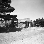 Cover image for Photograph - Marrawah, Post Office, Bank (Commonwealth Savings Bank of Australia), Petrol station and General Store