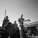 Cover image for Photograph - Sheffield, junior farmer, two boys and man on tractor