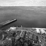 Cover image for Photograph - Stanley Wharves, aerial view from "The Nut"