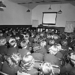 Cover image for Photograph - Queenstown School, students watching projection