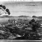 Cover image for Photograph - View of early Hobart Town, painting