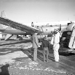Cover image for Photograph - Cambridge Airport, refuelling Convair