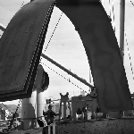 Cover image for Photograph - Hobart Wharves, unloading sheet steel