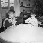 Cover image for Photograph - Kingston Beach Pre-School, children with Play-Doh