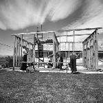 Cover image for Photograph - Hagley Farm Area School, building construction