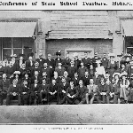 Cover image for Photograph - Hobart, Conference of State School Teachers with Director of Education W. L. Neale, circa. 1900 (copy)