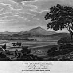 Cover image for Photograph - "View of Tasman's Peak, from Macquarie Plains, V.D.L.", painting by Joseph Lycett,1825 (copy)