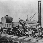Cover image for Photograph - Scale model of George Stephenson's "Rocket" locomotive (copy)