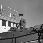 Cover image for Photograph - Hobart, Bellerive Ferry, a ferry seaman