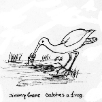 Cover image for Photograph - Nature Study, Jimmy crane catches a frog, pencil drawing (copy)