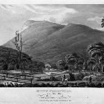 Cover image for Photograph - "Mount Wellington, near Hobart Town, Van Diemen's Land" painting (copy - J. Lycett - print held in Allport Library and Museum of fine Arts - coloured copy can be found at http://catalogue.statelibrary.tas.gov.au/item/?id=163989)