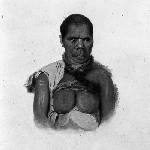 Cover image for Photograph - "Larratong, native of Cape Grim, V. D. L." drawing by T. Bock (copy)