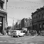 Cover image for Photograph - Hobart, view of the corner of Collins and Elizabeth Streets