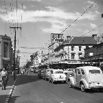 Cover image for Photograph - Hobart, view of Elizabeth Street at the intersection with Liverpool Street, looking South toward the General Post Office (GPO)