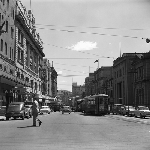 Cover image for Photograph - Hobart, view of Elizabeth Street looking North from outside the General Post Office (GPO)