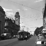 Cover image for Photograph - Hobart, view of Elizabeth Street looking South from outside the General Post Office (GPO)