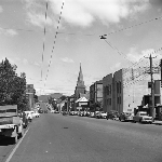 Cover image for Photograph - Hobart, view of Davey Street from the intersection with Murray Street, looking west toward Chimney Pot Hill