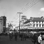 Cover image for Photograph - Hobart, view of Elizabeth Street at the intersection with Liverpool Street, looking South toward the General Post Office (GPO)