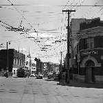 Cover image for Photograph - Hobart, view looking north along Argyle Street from the intersection with Macquarie Street, with Maloney's hotel in the right foreground