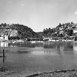 Cover image for Photograph - Cataract Gorge, Launceston, the Gorge with arch bridge in the backdrop from Paterson Street