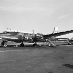 Cover image for Photograph - Western Junction Airport, Australian National Airways (A.N.A.) DC -4/C-54 being loaded with baggage