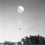 Cover image for Photograph - Llanherne (now Hobart) Airport, weather balloon
