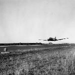 Cover image for Photograph - Llanherne (now Hobart) Airport, plane taking off