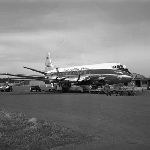 Cover image for Photograph - Llanherne (now Hobart) Airport, Viscount at Airport Buildings