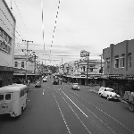 Cover image for Photograph - Launceston, street scene, looking up Charles Street, corner of Brisbane Street