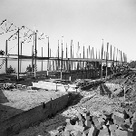 Cover image for Photograph - Building construction site - Taroona High School