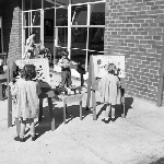 Cover image for Photograph - Campbell Street Pre-School, children painting