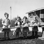 Cover image for Photograph - Campbell Street Pre-School, blowing bubbles