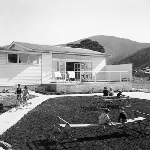 Cover image for Photograph - Rosetta Pre-School, playing outside school building