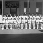 Cover image for Photograph - Elizabeth Street State School, Hobart, group of sports students