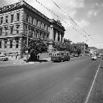 Cover image for Photograph - Hobart, view up Macquarie Street, with Government Tourist Bureau in background