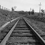 Cover image for Photograph - Hobart Railway Yard, railway tracks