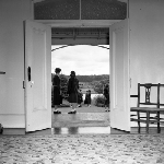Cover image for Photograph - G.V. Brooks Community School, doorway with students